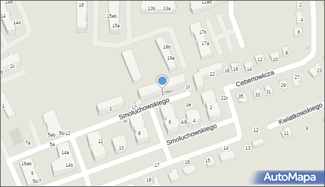 Malbork, Smoluchowskiego Mariana, 1, mapa Malborka
