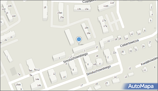 Malbork, Smoluchowskiego Mariana, 1c, mapa Malborka