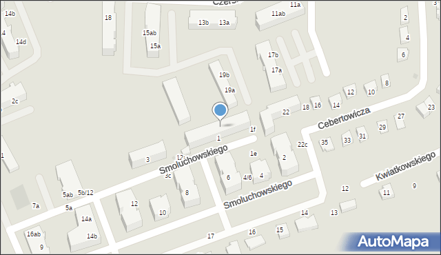 Malbork, Smoluchowskiego Mariana, 1d, mapa Malborka