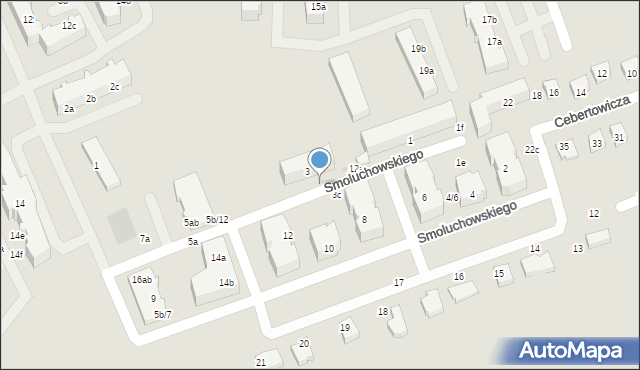 Malbork, Smoluchowskiego Mariana, 3b, mapa Malborka