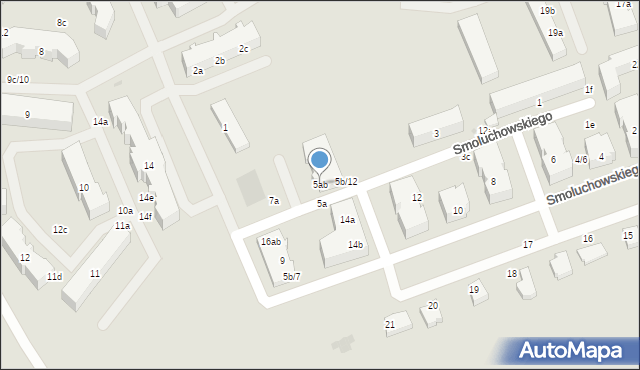 Malbork, Smoluchowskiego Mariana, 5ab, mapa Malborka
