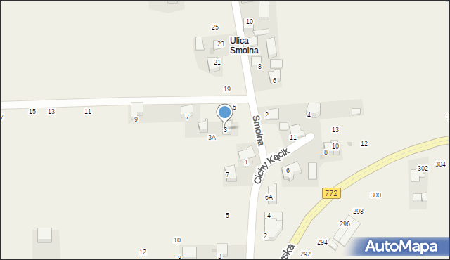 Michałowice, Smolna, 3, mapa Michałowice