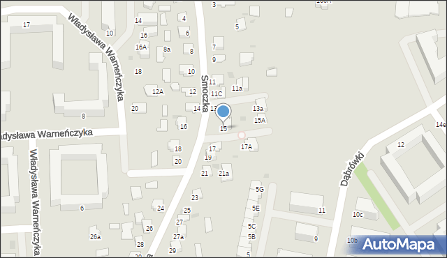Mielec, Smoczka, 15, mapa Mielca