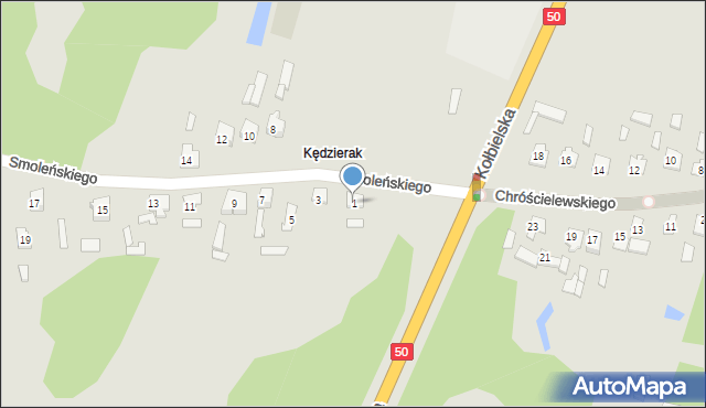 Mińsk Mazowiecki, Smoleńskiego Tadeusza, 1, mapa Mińsk Mazowiecki