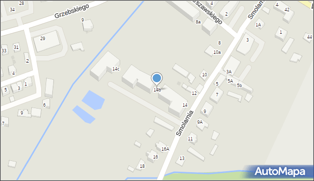 Mława, Smolarnia, 14b, mapa Mława