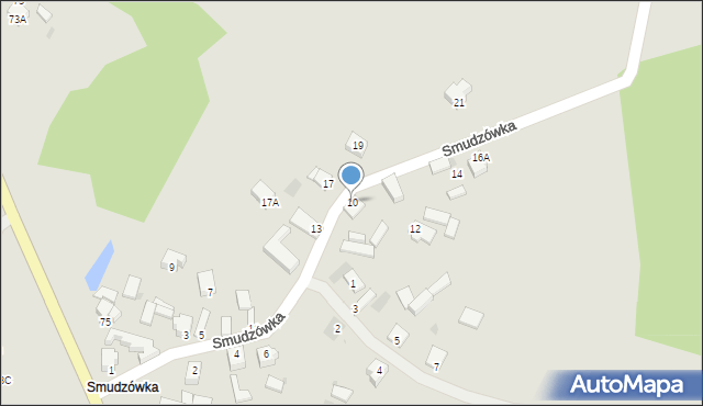 Myszków, Smudzówka, 10, mapa Myszków