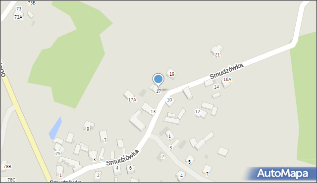 Myszków, Smudzówka, 17, mapa Myszków