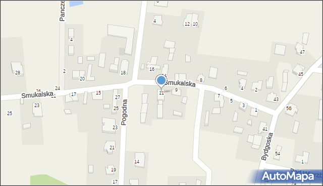 Niemcz, Smukalska, 11, mapa Niemcz