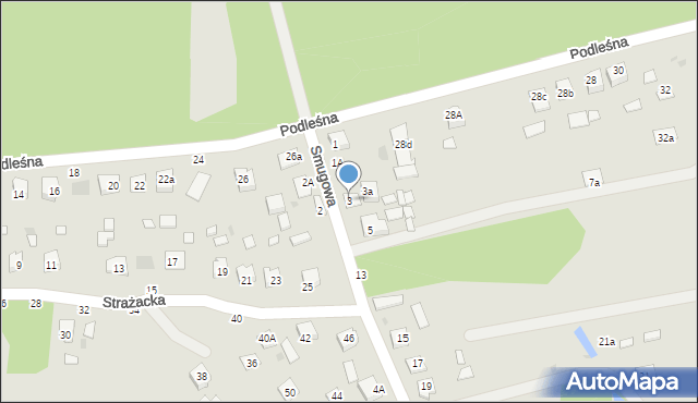 Nowa Dęba, Smugowa, 3, mapa Nowa Dęba