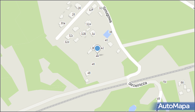 Nowa Dęba, Smugowa, 44, mapa Nowa Dęba