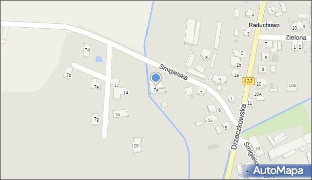 Osieczna, Śmigielska, 7a, mapa Osieczna