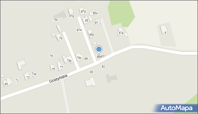 Osieczna, Śmigielska, 85a, mapa Osieczna