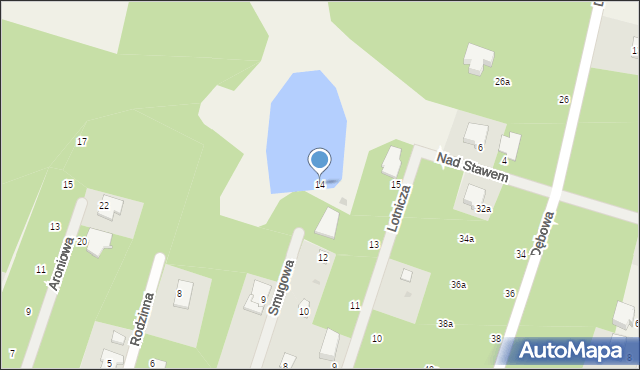 Osowiec, Smugowa, 14, mapa Osowiec