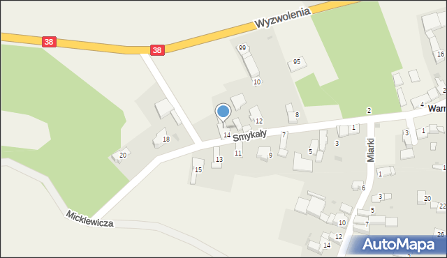 Pawłowiczki, Smykały, 16, mapa Pawłowiczki