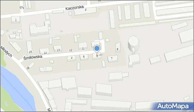 Piła, Śmiłowska, 6, mapa Piły