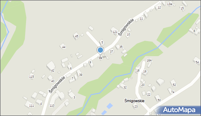 Piwniczna-Zdrój, Śmigowskie, 9a, mapa Piwniczna-Zdrój