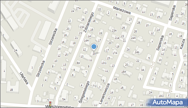 Płock, Śmigielskiego Ludwika, 13, mapa Płock