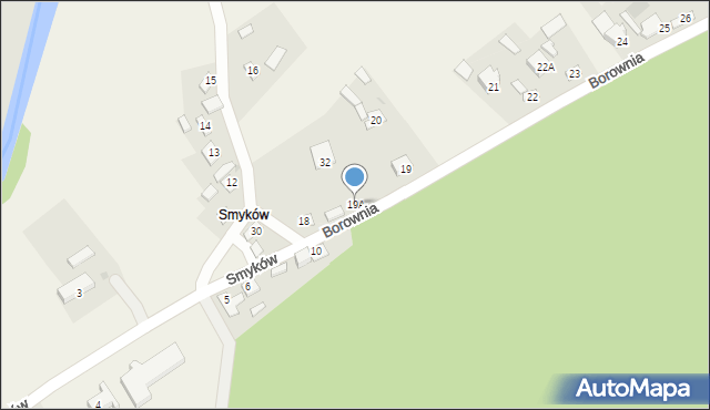 Podgrodzie, Smyków, 19A, mapa Podgrodzie