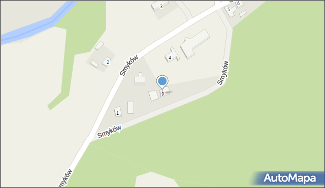Podgrodzie, Smyków, 9, mapa Podgrodzie