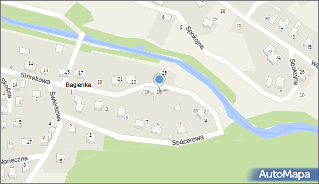 Porąbka, Smrekowa, 18, mapa Porąbka