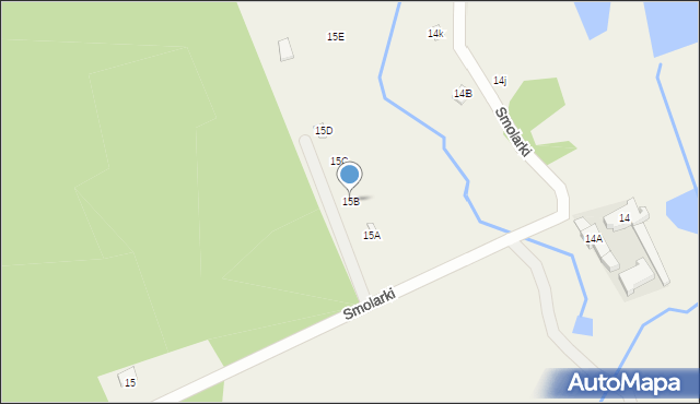 Potrzanowo, Smolarki, 15B, mapa Potrzanowo