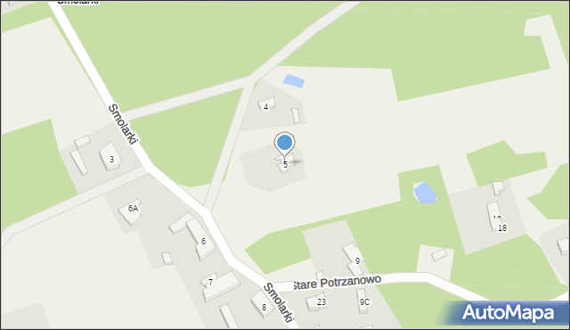 Potrzanowo, Smolarki, 5, mapa Potrzanowo