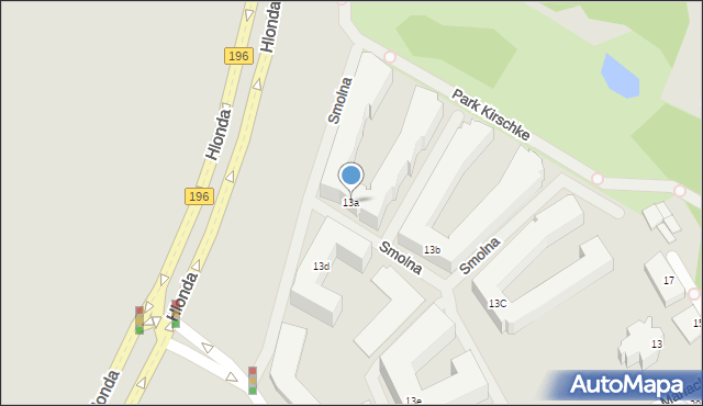 Poznań, Smolna, 13a, mapa Poznania