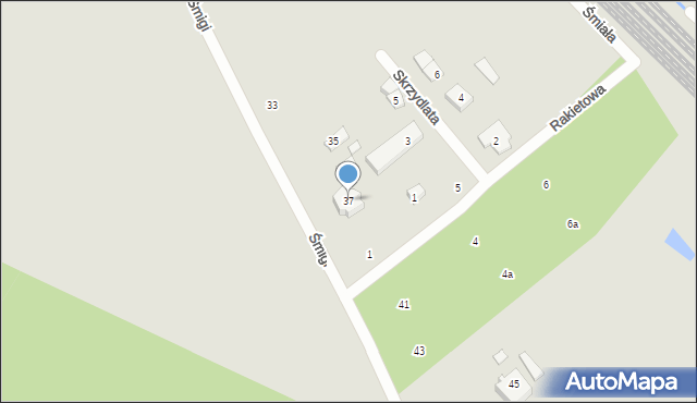 Poznań, Śmigi, 37, mapa Poznania