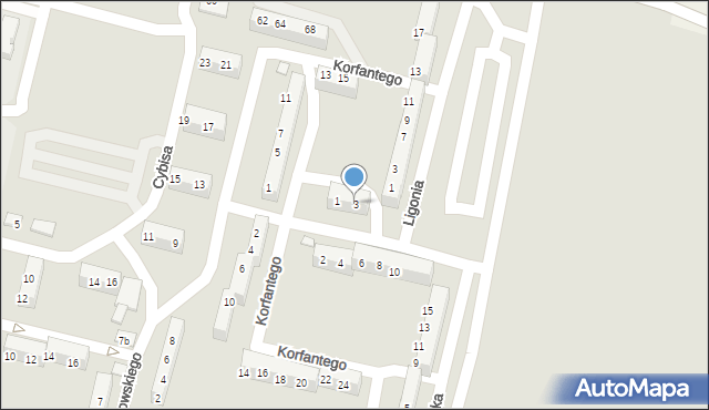 Prudnik, Smolki Alojzego, 3, mapa Prudnik