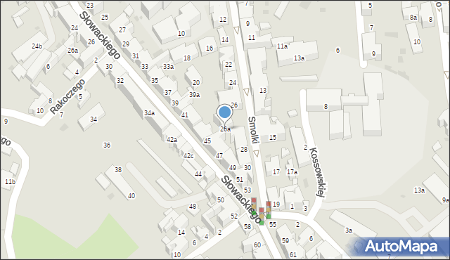 Przemyśl, Smolki Franciszka, 26a, mapa Przemyśla