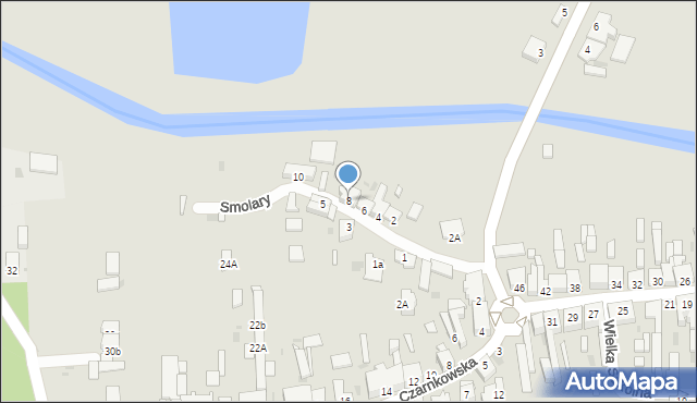 Rogoźno, Smolary, 8, mapa Rogoźno