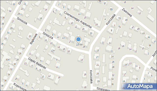 Siedlce, Smocza, 23, mapa Siedlce