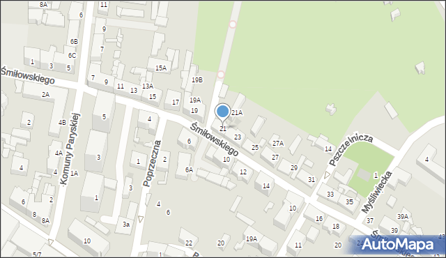 Siemianowice Śląskie, Śmiłowskiego Pawła, 21, mapa Siemianowice Śląskie