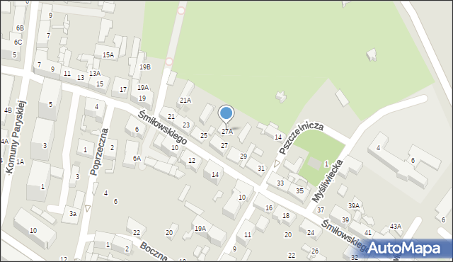 Siemianowice Śląskie, Śmiłowskiego Pawła, 27A, mapa Siemianowice Śląskie