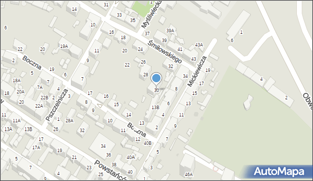 Siemianowice Śląskie, Śmiłowskiego Pawła, 30, mapa Siemianowice Śląskie