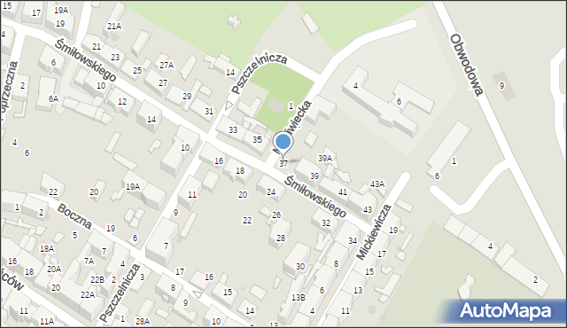 Siemianowice Śląskie, Śmiłowskiego Pawła, 37, mapa Siemianowice Śląskie