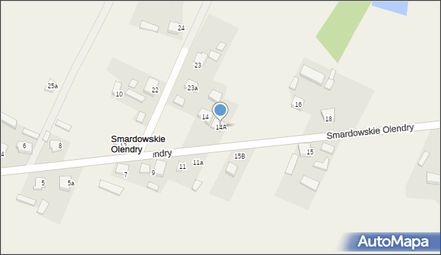 Smardowskie Olendry, Smardowskie Olendry, 14A, mapa Smardowskie Olendry