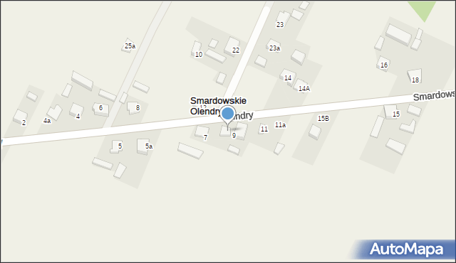 Smardowskie Olendry, Smardowskie Olendry, 9a, mapa Smardowskie Olendry