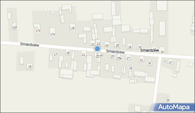 Smardzew, Smardzew, 22, mapa Smardzew