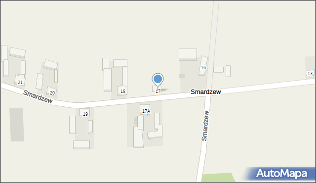 Smardzew, Smardzew, 17, mapa Smardzew