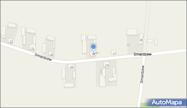 Smardzew, Smardzew, 18, mapa Smardzew