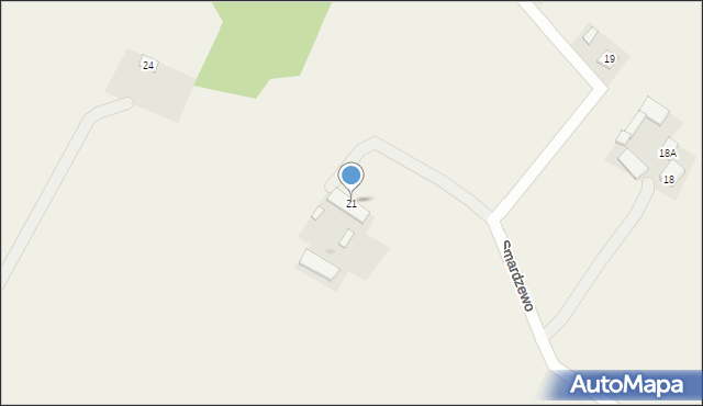 Smardzewo, Smardzewo, 21, mapa Smardzewo