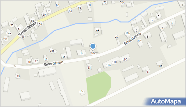 Smardzewo, Smardzewo, 10a, mapa Smardzewo