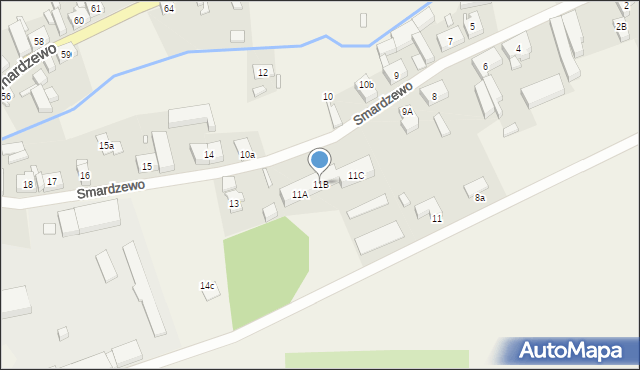 Smardzewo, Smardzewo, 11B, mapa Smardzewo