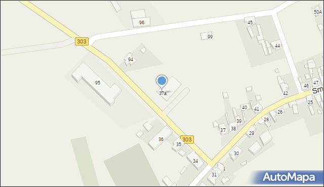 Smardzewo, Smardzewo, 37a, mapa Smardzewo