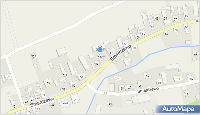 Smardzewo, Smardzewo, 54a, mapa Smardzewo