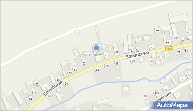 Smardzewo, Smardzewo, 65, mapa Smardzewo