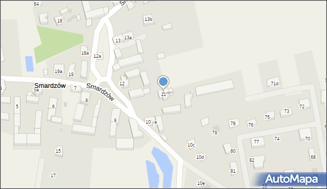 Smardzów, Smardzów, 11, mapa Smardzów
