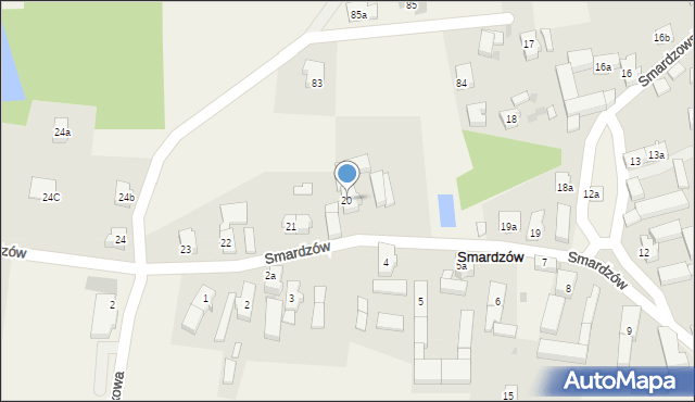 Smardzów, Smardzów, 20, mapa Smardzów
