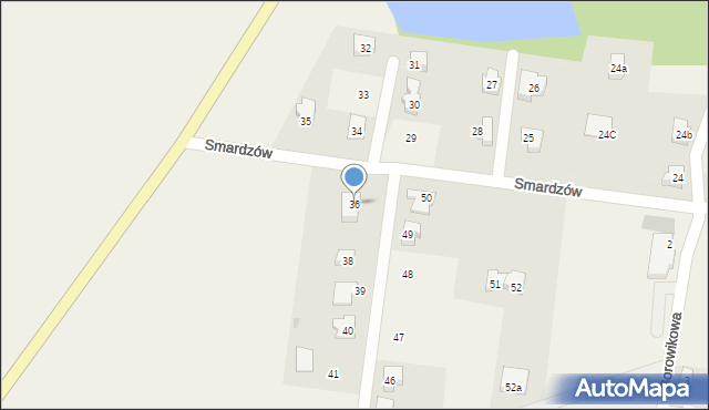 Smardzów, Smardzów, 36, mapa Smardzów